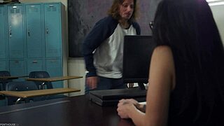 Penthousegold com busty tattooed teacher lily lane sucks off her student and gets fucked in class