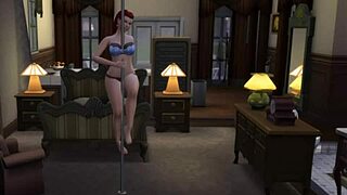 curvy pawg kisses boyfriend then does hot pole dance show