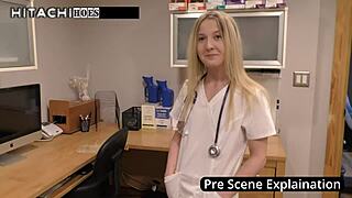 Nurse Sneaks Quick Session At Work