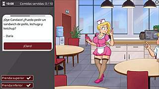 sexy waitress fucks customers in 3d game