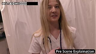 Nurse Sneaks Quick Session At Work