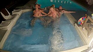 hot tub foursome with deliah grace and jazmine cruz