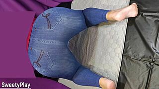 Big Ass Mature Wife In Jeans Uses Vibrator For Squirting Orgasm