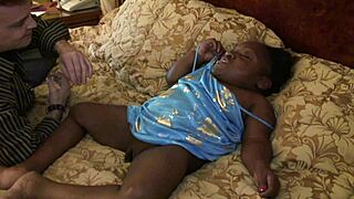 Black midget gets licked then fucked