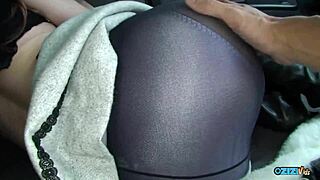 Pov teases asian girlfriend in car