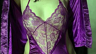 Indo Slut In Purple Lingerie Gets Creampied Hard