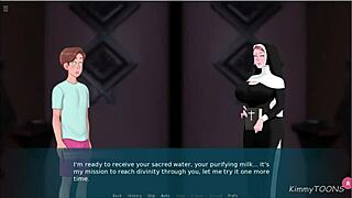 Pastor ngentot biarawati di kotak pengakuan gereja intens