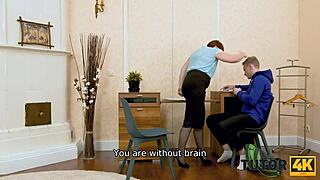 Algebrová lekcia sa stáva špinavou pre tutora a chlapa 😈