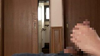 Beautiful Japanese mother-in-law caught in steamy moment