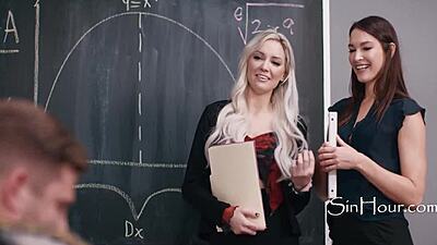 Teacher porn - sex clips with classroom desks and lesson roleplay