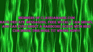 Η Claudia Marie λαχταρά κρέμα μέσα από τεράστιο μαύρο πούτσο μήκους ποδιού.