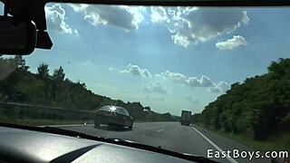 リムジンボーイズがフレキシブルなチェコティーンをパブリックPOVでショー