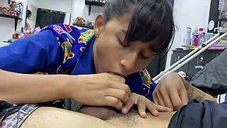 Ich beim Arzt, heiße Krankenschwester macht mich geil, ficke sie und genieße ihre großen Titten